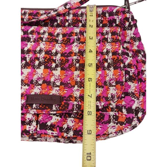 Vera Bradley Crossbody Bag Tweed Fuscia Pink Orange Houndstooth Barbiecore Purse - Picture 12 of 16